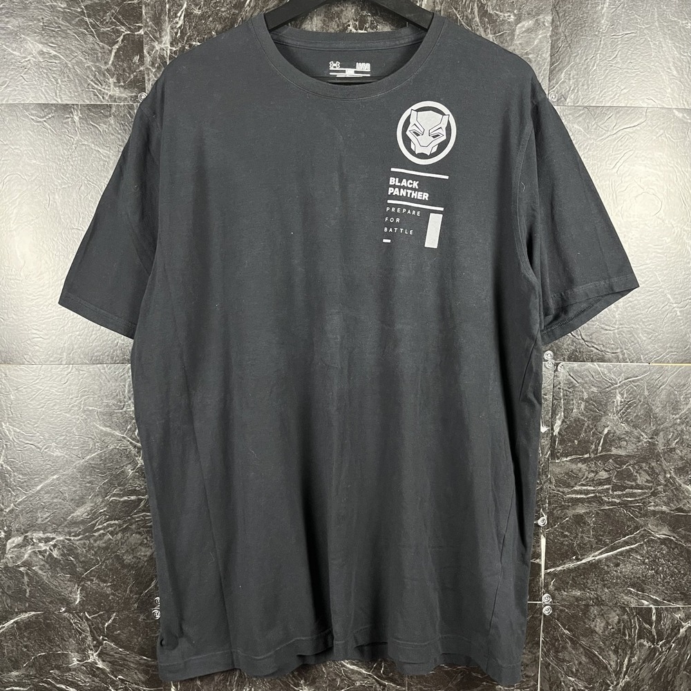 Under Armour Men's Black Panther Shirt Large -Flaws - Picture 1 of 6
